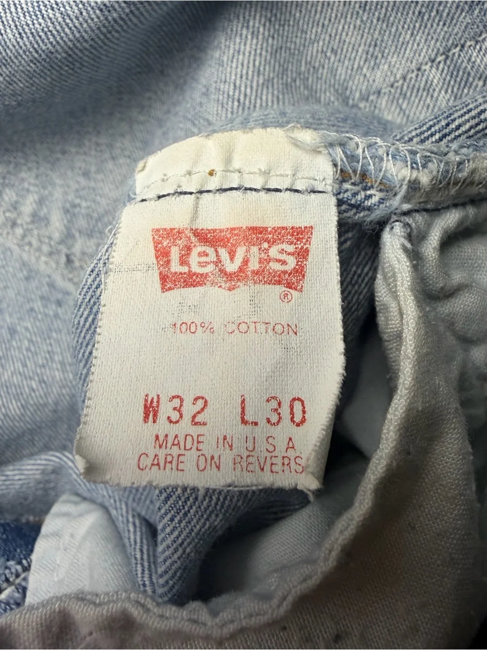 VTG Levis 501 Jeans Mens Blue Selvedge Made in USA size 32x30 perfect condition